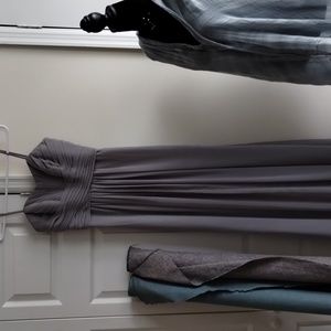 Gray gown floor length